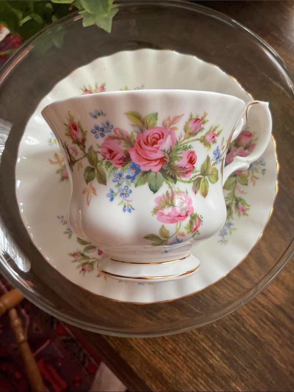 Royal Albert  Moss Rose cup and saucer